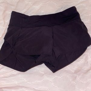 black lululemon speed up shorts